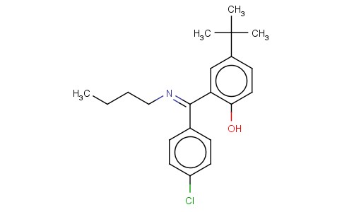 PHENOL, 2-((BUTYLIMINO)(4-CHLOROPHENYL)METHYL)-4-(1,1-DIMETHYLETHYL)-